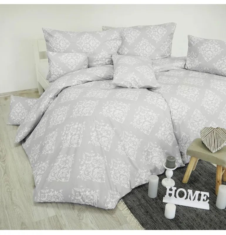 Flanelové obliečky Atény sivé EMI, Vankúš 35x45