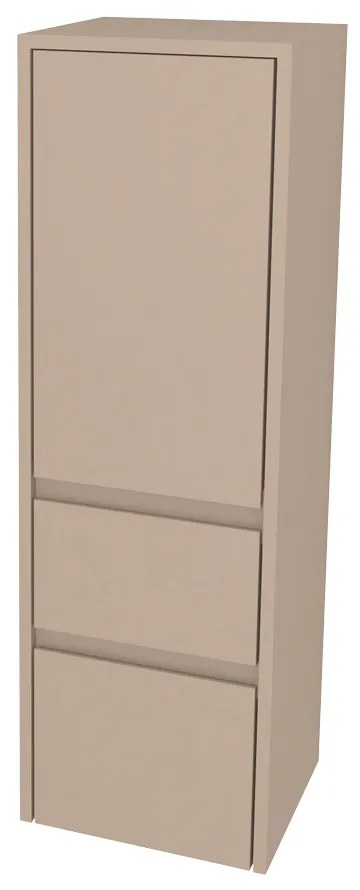 Mereo, Mereo Opto kúpeľňová skrinka vysoká 125 cm, ľavé otváranie, Multidecor, Šedý kameň, MER-CN995LSEKA