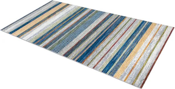 Protišmykový koberec / behúň ANDRE 35950 modrý / žltý