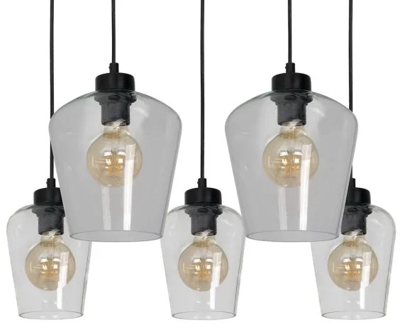 Luster na lanku SANTIAGO 5xE27/60W/230V číra