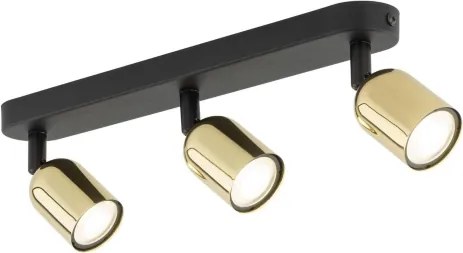 LED bodové svietidlo TOP 3xGU10/10W/230V čierna/zlatá