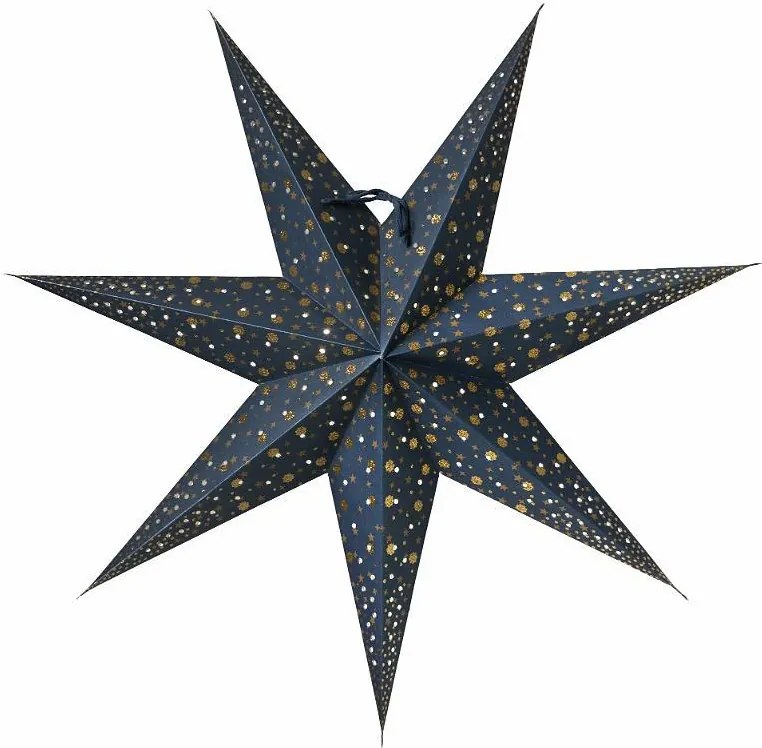 watt & VEKE Závesná svietiaca hviezda Isadora Blue 60 cm