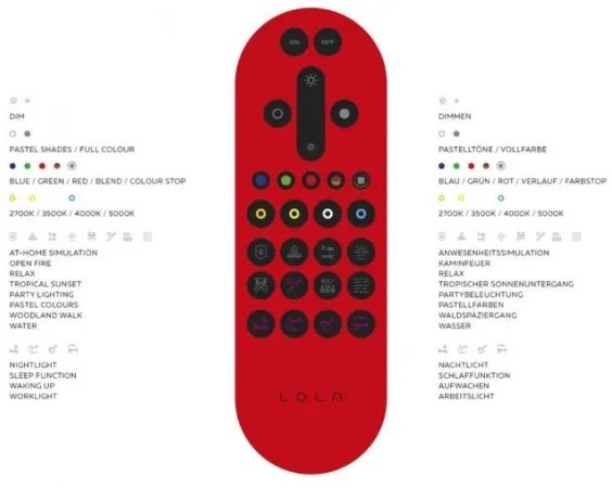 Leuchten Direkt 14744-16 - LED RGB Stmievateľné JUPI LOLASMART LED/32W/230V + DO