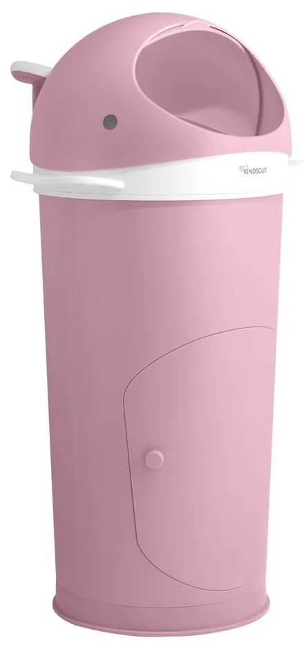 Ružový plastový odpadkový kôš na plienky 25 l Whale – Kindsgut