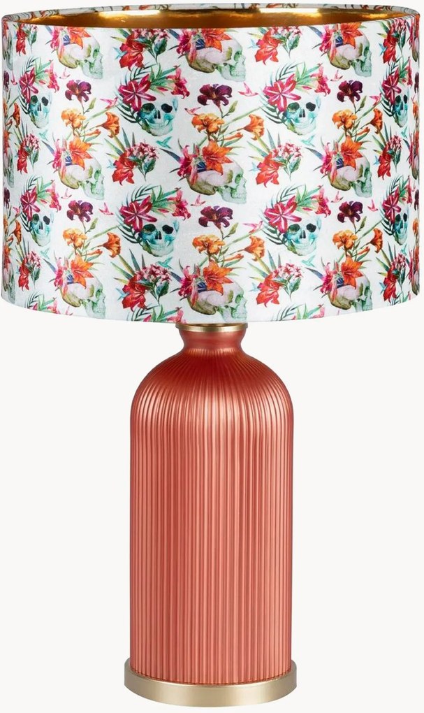 Veľká sklenená stolová lampa Skullcandy