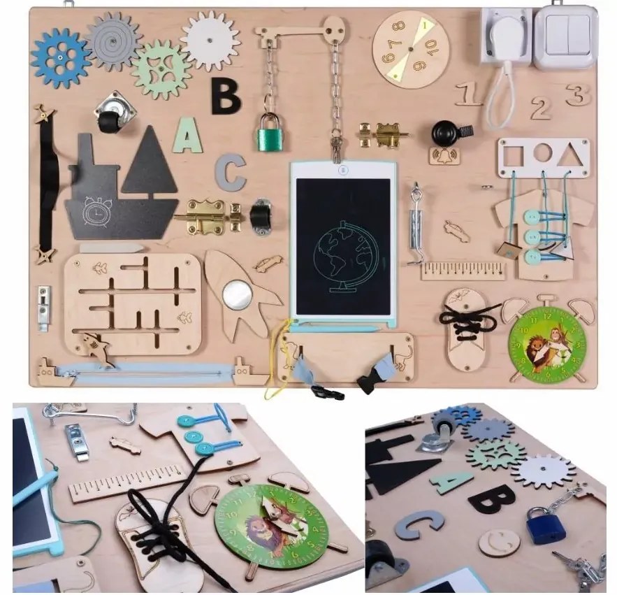 Interaktívna detská tabuľa - 75x50 cm - prírodná - typ 2