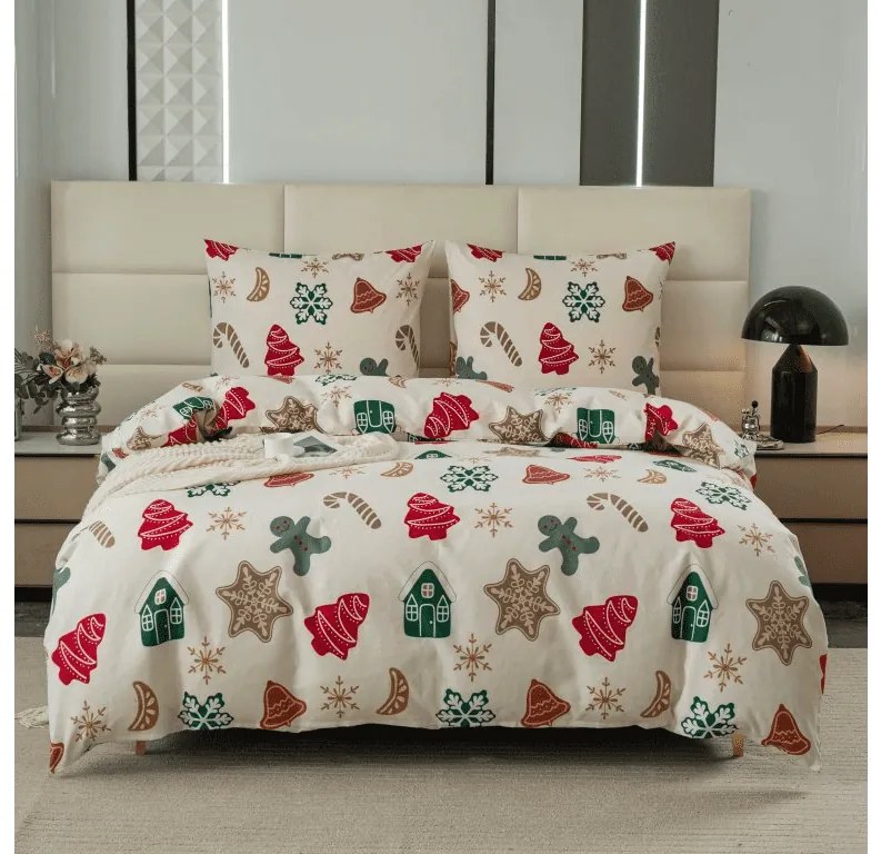 Flanelové obliečky z mikrovlákna HOLLY krémové Rozmer obliečky: 2 ks 70 x 90 cm | 200 x 220 cm
