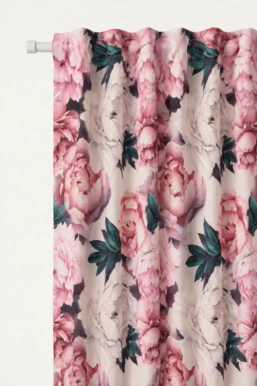 Záves PEONY VELVET LIGHT s riasiacou páskou 140x270 cm