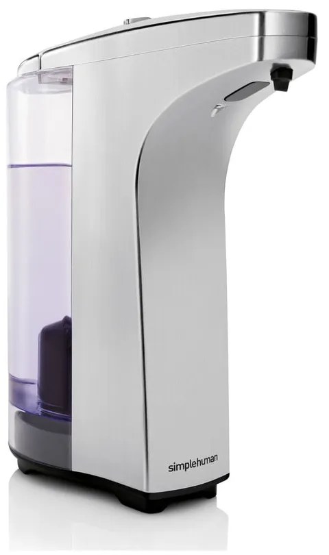 Sivý automatický kovový dávkovač mydla 237 ml - simplehuman