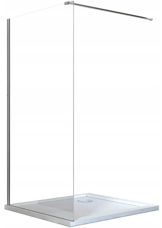 Invena Walk-In, sprchová zástena 110X200cm, 8mm číre sklo, chrómový profil, INV-AK-32-116-O
