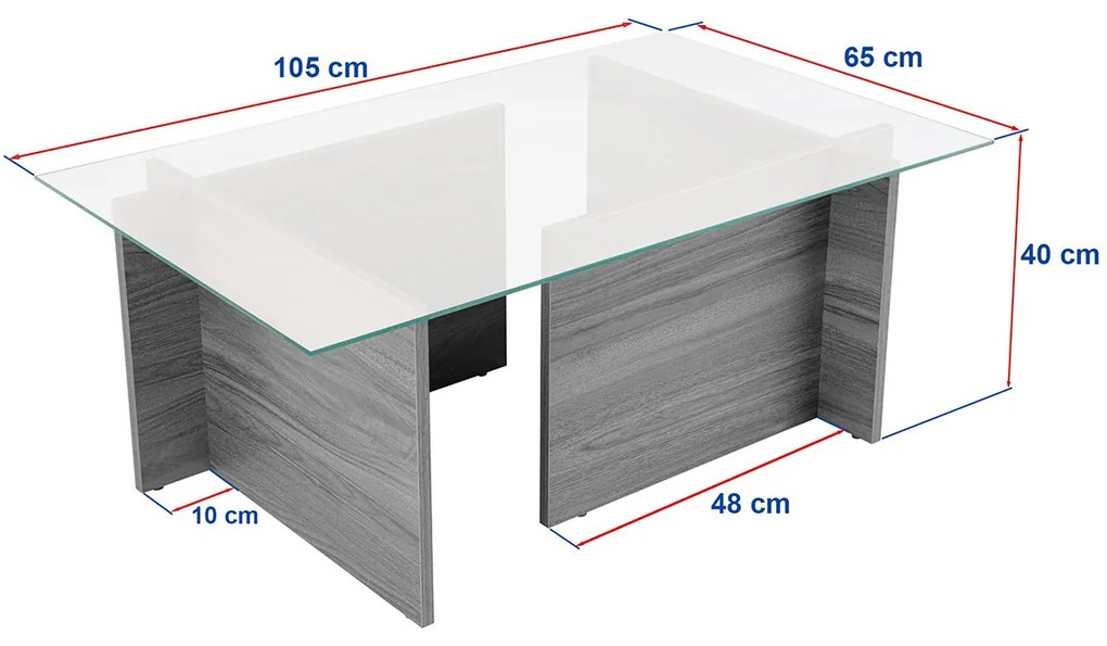 Konferenčný stolík Vetrino Walnut