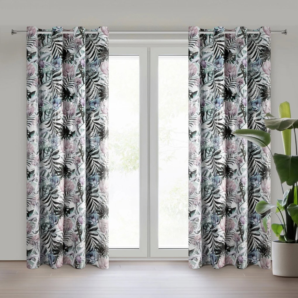 ZATEMŇOVACÍ ZÁVES NA KRÚŽKOCH MALIBU 140X250 CM VZOROVANÁ