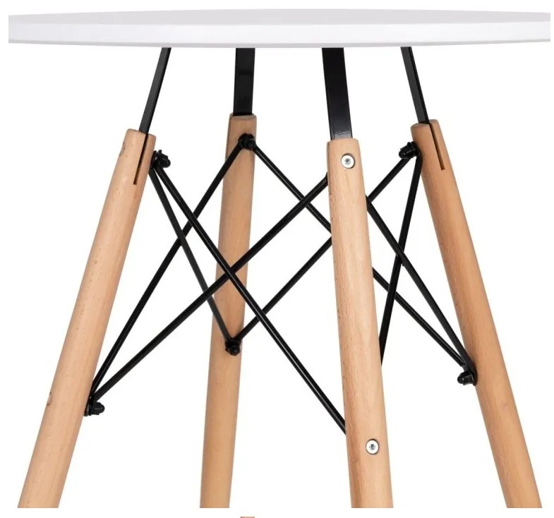 Jedálenský stôl 60 cm biely