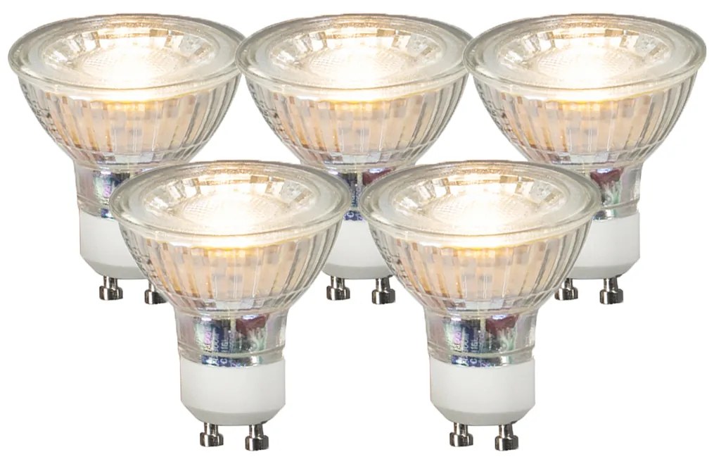 Sada 5 LED žiaroviek GU10 COB 3,5W 330lm 3000K