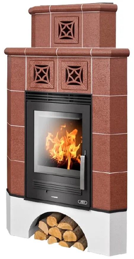 Krbové kachle Regina rohová hnedá