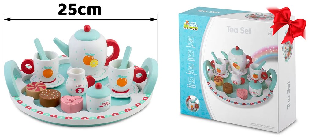 Drevená hračka čajová súprava RK-869 Ricokids