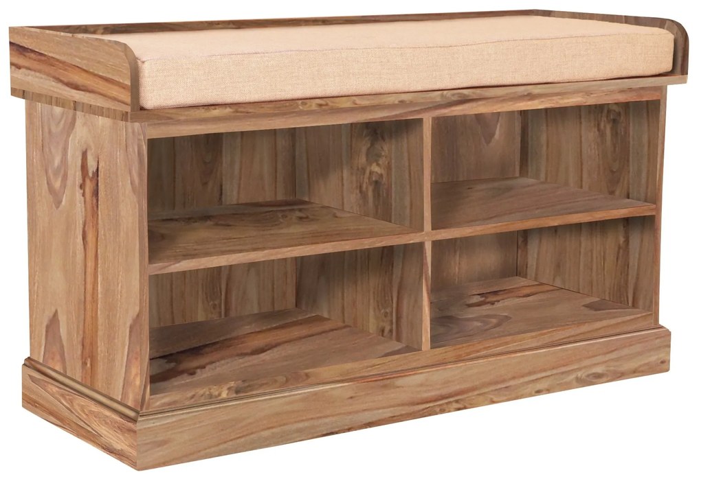 furniture-nabytek.cz - Dřevěný botník s lavicí 105x60x40 z masivu palisandr