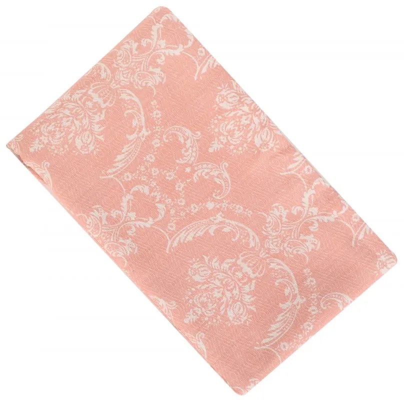 Súprava 4 ks bavlnených obliečok s prehozom púdrová biela/ružová