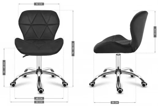 Kancelárska stolička Mark Adler - Future 3.0 Black Velur