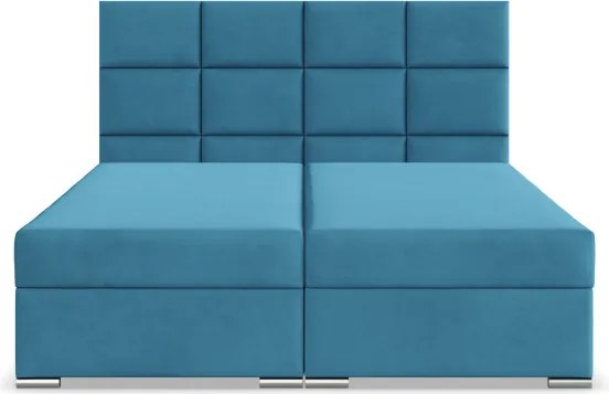 Manželská posteľ CALVI Velvet 160×200 cm modrá