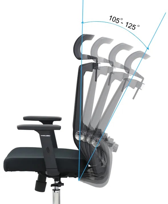 Kancelárska ergonomická stolička Neoseat BRENDA — čierna, nosnosť 150 kg