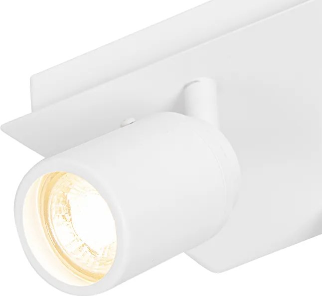 Inteligentné kúpeľňové bodové svietidlo biele štvorcové 2-svetelné IP44 vrátane 2 Wifi GU10 50mm - Ducha