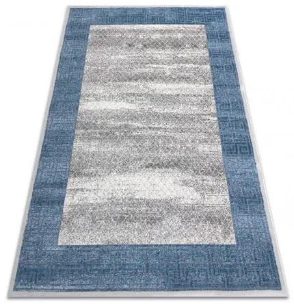 Moderný koberec NOBLE 1512 68 vzor rámu, Grécky vintage - Štrukturálny, dve vrstvy rúna, krémová modrá Veľkosť: 200x290 cm