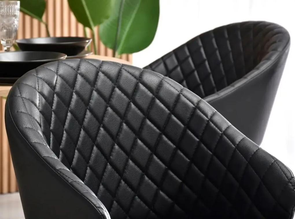 Otočná jedálenská stolička GLADYS čierna