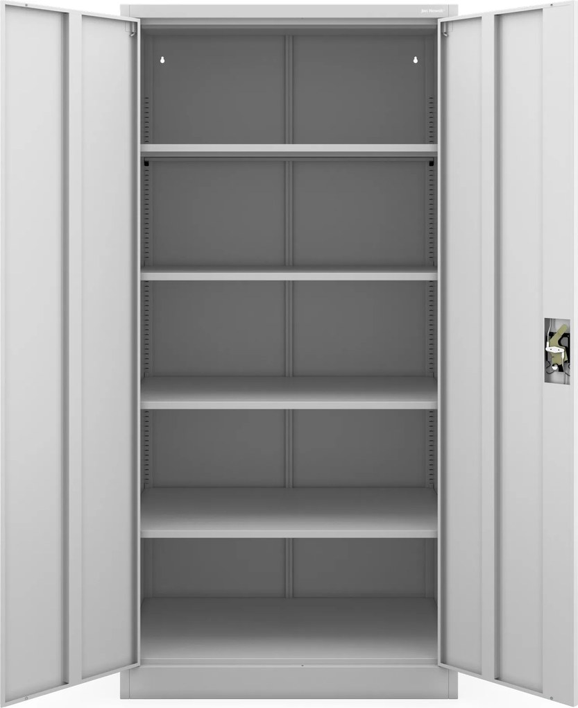 Kovová kancelárska a dielenská skriňa sivá JAN D600 900 x 1850 x 600 mm