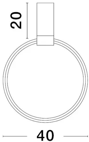 LED luster Garve 40 čierne
