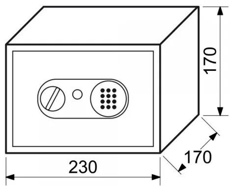 Nábytkový sejf RS 17, s elektrickým zámkom