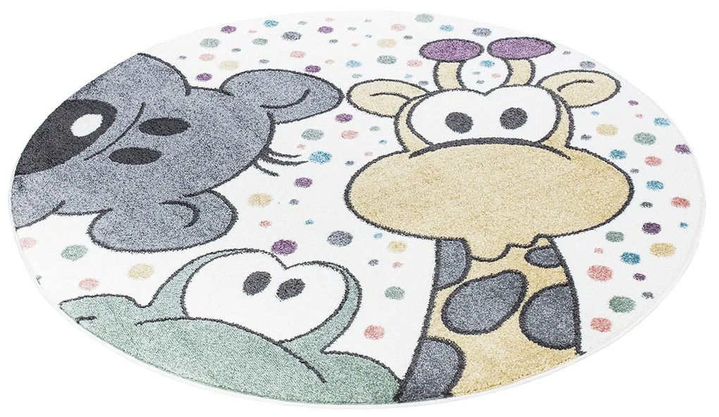 Dekorstudio Detský okrúhly koberec ANIME - zvieratká 913 Priemer koberca: 160cm