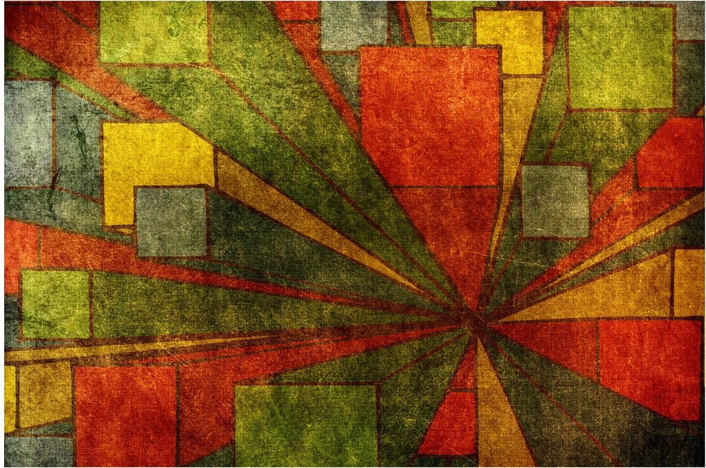 Obraz geometrické abstrakcie (90x60 cm)