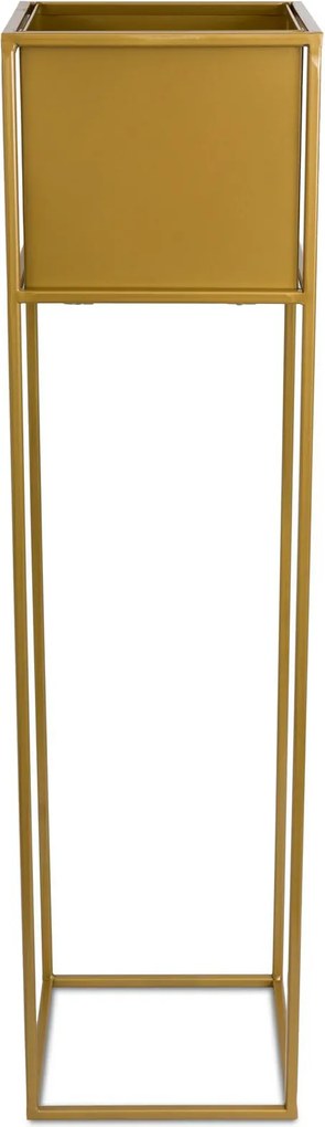 KOVOVÝ KVETINÁČ SO STOJANOM PLAIN 90X24 CM ZLATÁ