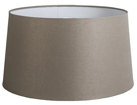 Ľanové tienidlo na lampu sivohnedé 45 cm