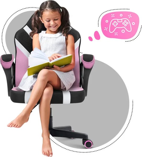 Detská herná stolička Ranger - 1.0 ružová mesh