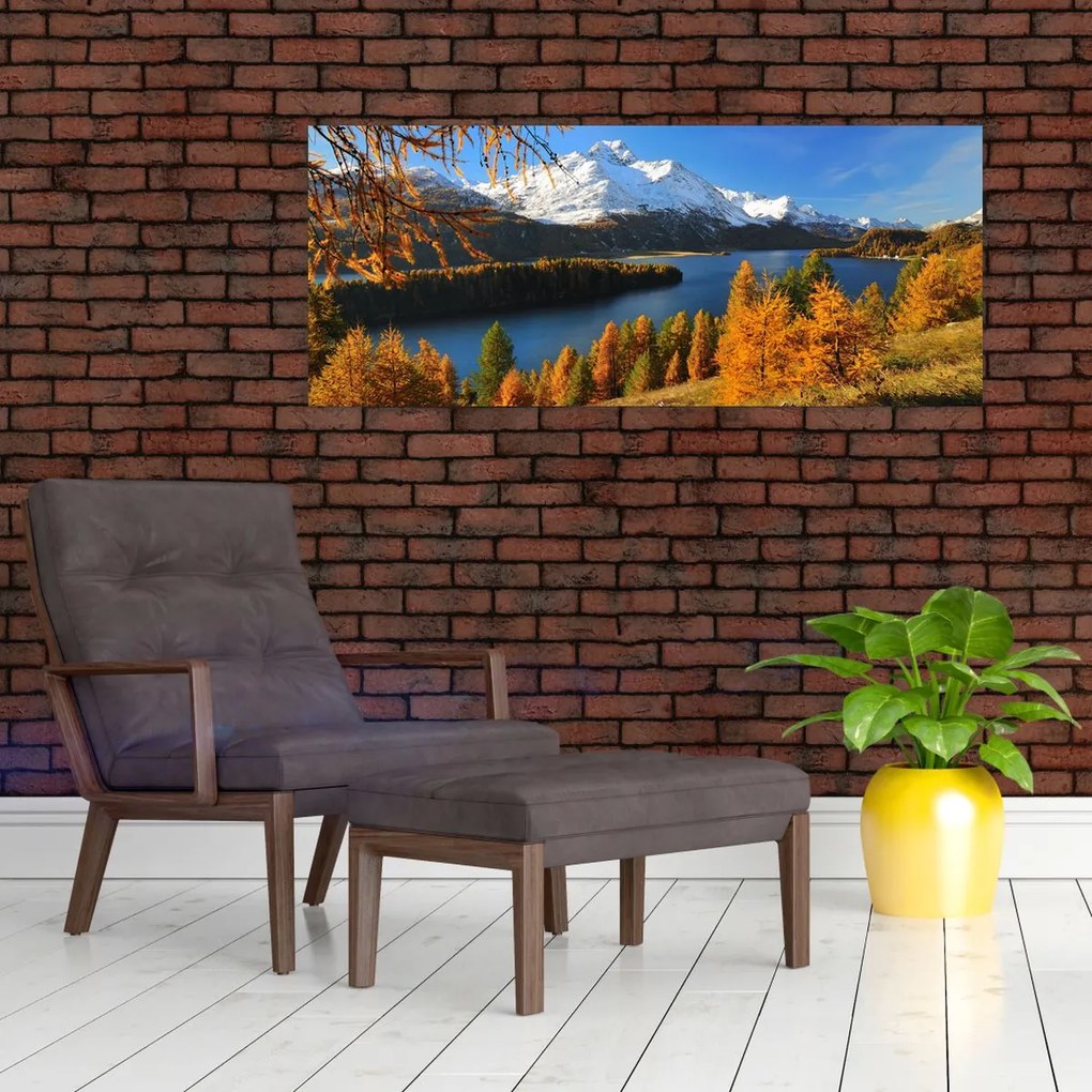 Obraz - Jeseň v Alpách (120x50 cm)