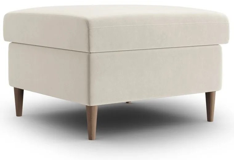 Béžová zamatová podnožka Kyoto – Cosmopolitan Design