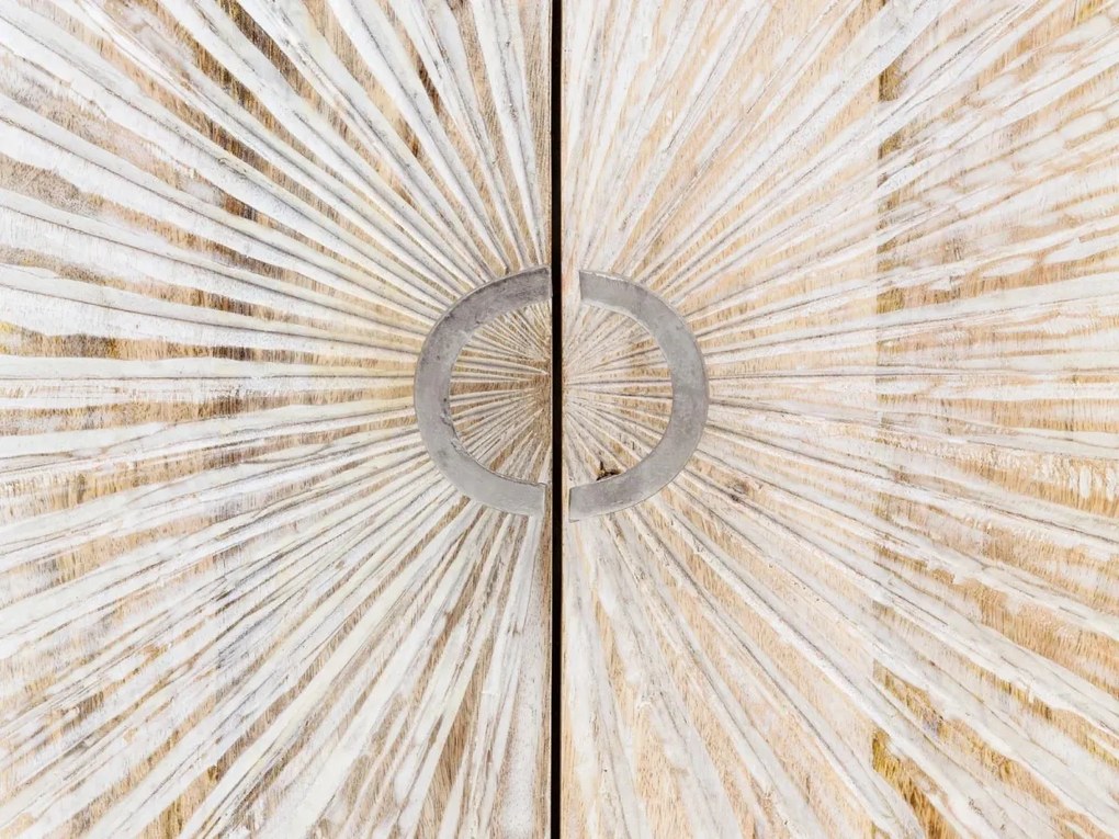 furniture-nabytek.cz - Masívna komoda Zambie z mangového dreva, lakovaná, biela