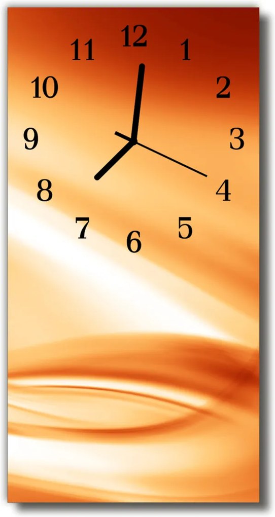 Nástenné hodiny vertikálne  Abstraktné oranžová grafika