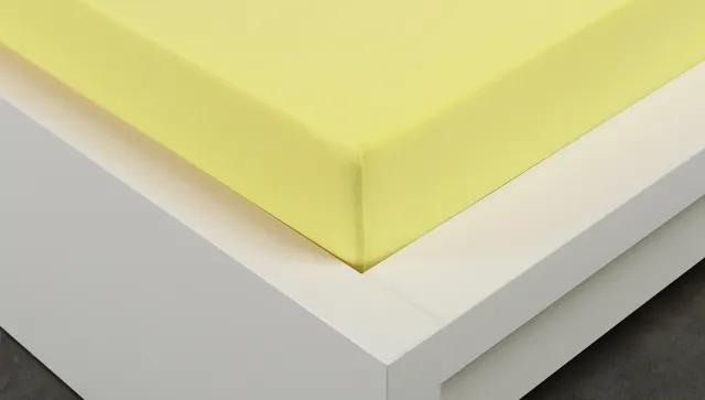 XPOSE ® Jersey prostěradlo Exclusive - žlutá 120x200 cm