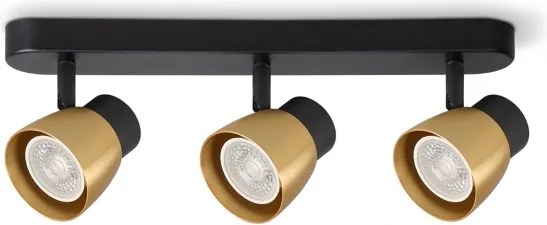 BRILAGI - LED RGBW stmievateľné bodové svietidlo NUGGET 3xGU10/4,8W/230V čierna/zlatá