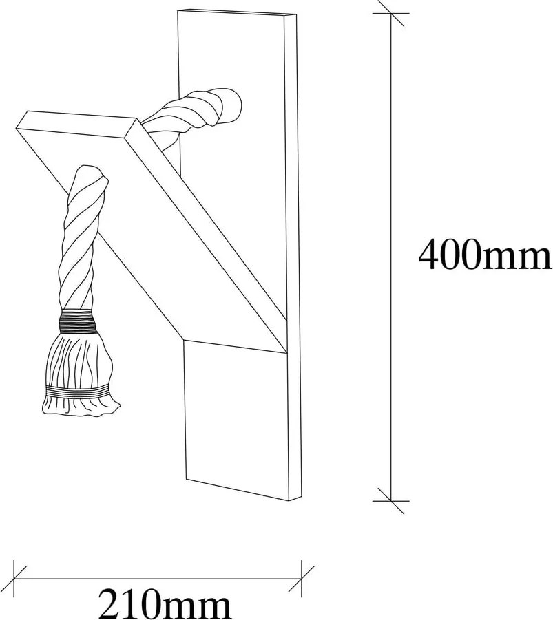 Nástenné svietidlo v prírodnej farbe Erebos – Opviq lights