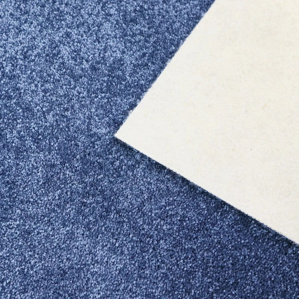 AladinWorld Expres, AKCIA: 80x150 cm Kusový koberec Velur Ultra tm. modrý - obšitý zo všetkých strán, šíře, modrá, filc, kancelária