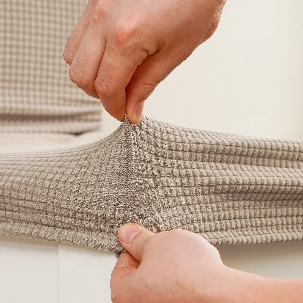 4Home Napínací poťah na stoličku Magic clean béžová, 45 - 50 cm, súprava 2 ks