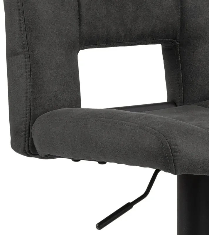 Otočná barová stolička Sylvie tmavo sivá/čierna