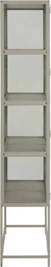 Sivá vitrína 77x186x35 cm Seaford – Actona