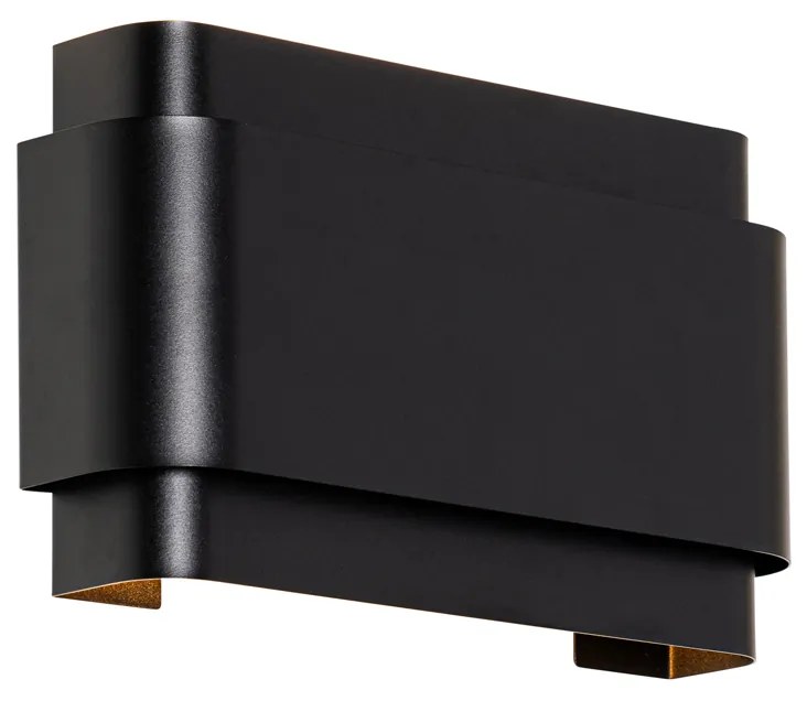 Priemyselná nástenná lampa čierna 2-svetlá - Coen