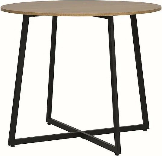 Jedálenský stôl Luna 90 cm dub prírodný/čierny