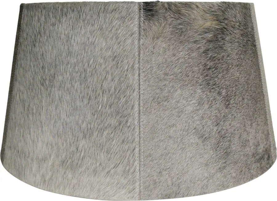 Šedé tienidlo na lampu z hovädzej kože 50 cm - 40 * 50 * h 26 cm